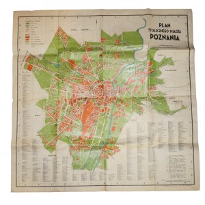 Plan of the Capital City of Poznan, Municipal Survey Office 1938. , scale 1: 20,000, [AW].