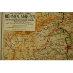 Mapa szkolna Rzeszy Niemieckiej Protektoratu Czech i Moraw oraz sąsiednich obszarów, skala 1:900.000
