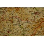Mapa szkolna Rzeszy Niemieckiej Protektoratu Czech i Moraw oraz sąsiednich obszarów, skala 1:900.000