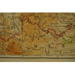 Mapa szkolna Rzeszy Niemieckiej Protektoratu Czech i Moraw oraz sąsiednich obszarów, skala 1:900.000