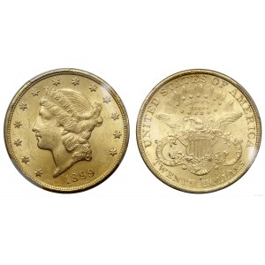 United States of America (USA), $20, 1899 S, San Francisco