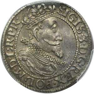 Sigismund III Vasa, 1/4 Thaler Danzig 1615 RARE - PCGS AU55