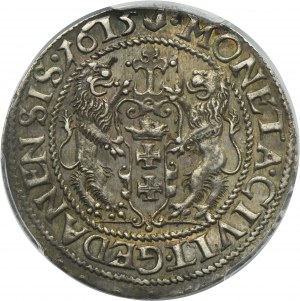 Sigismund III Vasa, 1/4 Thaler Danzig 1615 RARE - PCGS AU55