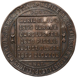 Galicia, Medal Wedding Anniversary of Baron Karol Wolfarth and Maria Pisek 1885