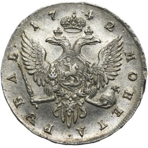 Russie, Elizabeth, Ruble St. Petersburg 1742 СПБ