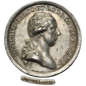 Galicia, Joseph II, Medal Commemorating the First Partition of Poland 1782 - RARE, SILVER