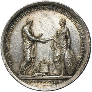 Galicia, Joseph II, Medal Commemorating the First Partition of Poland 1782 - RARE, SILVER