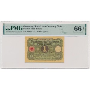 Germany, 1 Mark 1920 - PMG 66 EPQ