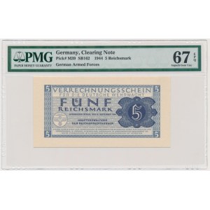 Germany, Wehrmacht, 5 Reichsmark 1944 - PMG 67 EPQ