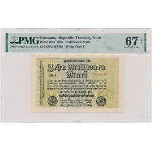 Germany, 10 milion Mark 1923 - PMG 67 EPQ