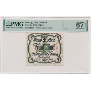 Danzig, 5 Mark 1918 - PMG 67 EPQ