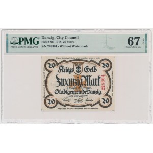 Danzig, 20 Mark 1918 - PMG 67 EPQ
