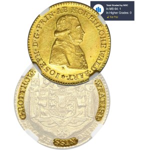 Silesia, Duchy of Neisse, Joseph von Hohenlohe-Bartenstein, Ducat Neisse 1796 - NGC MS64 - VERY RARE