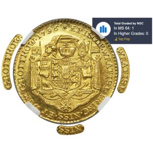 Silesia, Duchy of Neisse, Joseph von Hohenlohe-Bartenstein, Ducat Neisse 1796 - NGC MS64 - VERY RARE