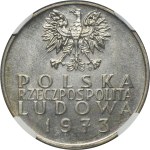 MIEDZIONIKIEL SAMPLE, 10 gold 1973, 200 years of KEN, kagome - NGC MS66