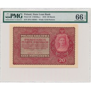 20 Marks 1919 - 2nd Series FO - PMG 66 EPQ