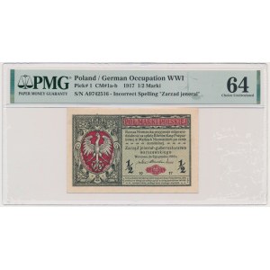 1/2 mark 1916 - General - A - PMG 64