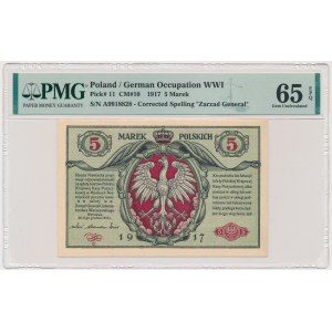 5 marks 1916 - General - tickets - A - PMG 65 EPQ.