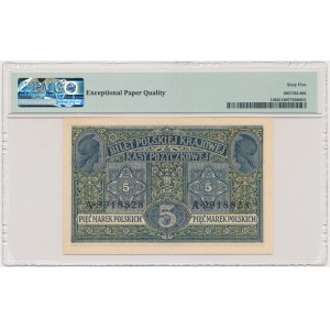 5 marks 1916 - General - tickets - A - PMG 65 EPQ.