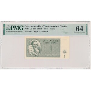 Czechoslovakia (Theresienstadt Ghetto), 1 Kronen 1943 - PMG 64