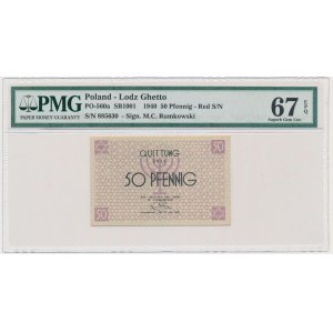 50 Pfennig 1940 - red serial number - PMG 67 EPQ