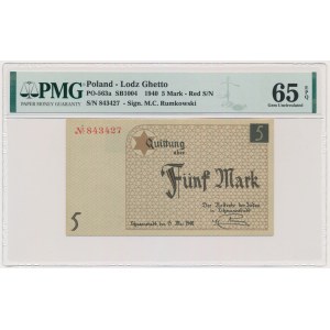 5 Mark 1940 - red serial number - PMG 65 EPQ