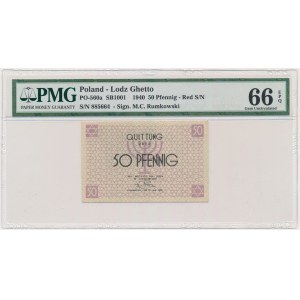 50 Pfennig 1940 - red numerator - PMG 66 EPQ
