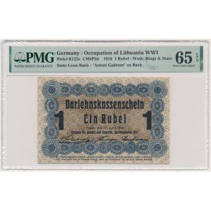 Posen, 1 Ruble 1916 - short clause (P3c) - PMG 65 EPQ