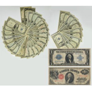 USA, $1-5 Satz (36 Stück) - verschiedene Jahrgänge