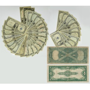USA, $1-5 Satz (36 Stück) - verschiedene Jahrgänge