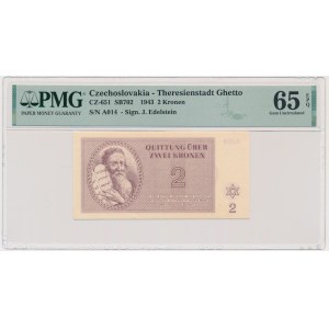 Czechoslovakia (Theresienstadt Ghetto), 2 Kronen 1943 - PMG 65 EPQ