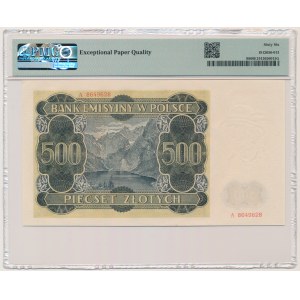 500 zlotých 1940 - A - PMG 66 EPQ