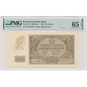 10 zlatých 1940 - B - PMG 65 EPQ
