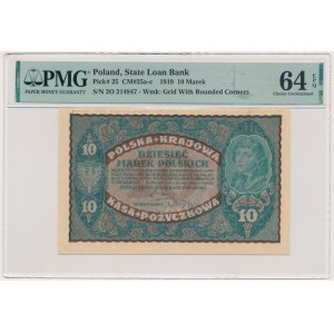 10 marks 1919 - II Series O - PMG 64 EPQ