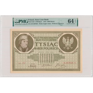1.000 marek 1919 - ser. ZN - PMG 64 EPQ