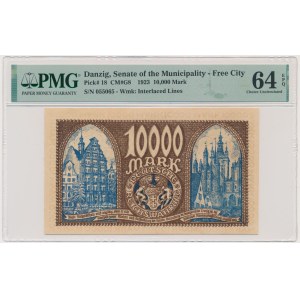 Danzig, 10.000 Mark 1923 - PMG 64 EPQ