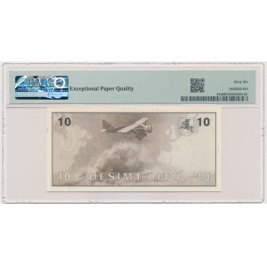 Lithuania, 10 Litu 1991 - AA - PMG 66 EPQ - with error in Girenas