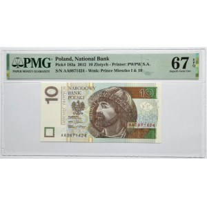 10 zl 2012 - AA - PMG 67 EPQ