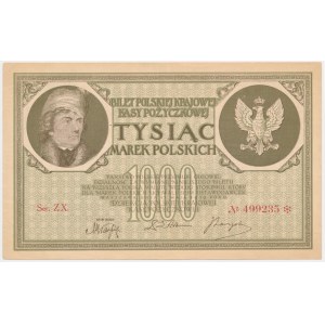 1 000 marek 1919 - Sér. ZX. - Velké S a široké číslování -