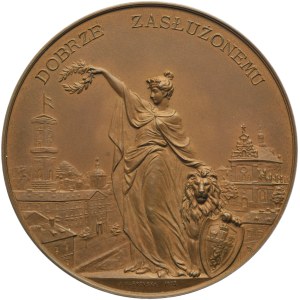 PROBE, Galicia, Medal Honorary Citizen of the City Lviv 1902 - VERY RARE, no dedication