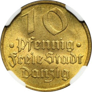 Free City of Danzig, 10 pfennig 1932 - NGC MS64