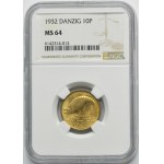 Free City of Danzig, 10 pfennig 1932 - NGC MS64