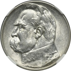Pilsudski, 5 gold 1936 - NGC MS61