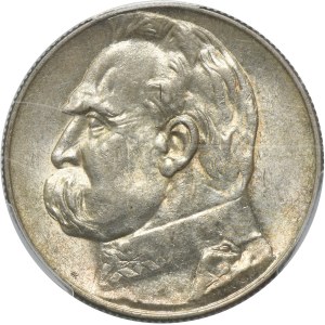 Piłsudski, 5 zloty 1938 - PCGS MS62