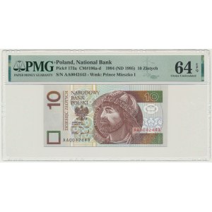 10 złotych 1994 - AA - PMG 64 EPQ