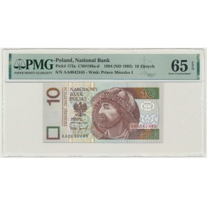 10 zlatých 1994 - AA - PMG 65 EPQ