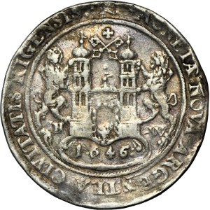 Riga under Sweden, Christina, Thaler Riga 1646 - RARE, ex. Czapski