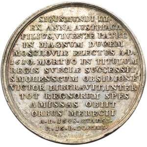 Medal from the Royal Suite, Ladislaus IV Vasa - RARE, SILVER, Reichel