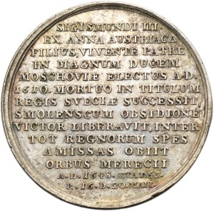 Medal from the Royal Suite, Ladislaus IV Vasa - RARE, SILVER, Reichel