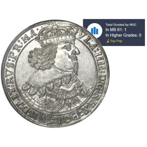 Ladislaus IV Vasa, Thaler Bromberg 1643 GG - NGC MS61 - RARE